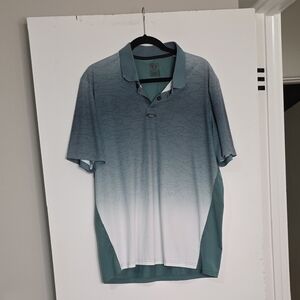 Oakley Gradient Light Teal and White Polo Shirt